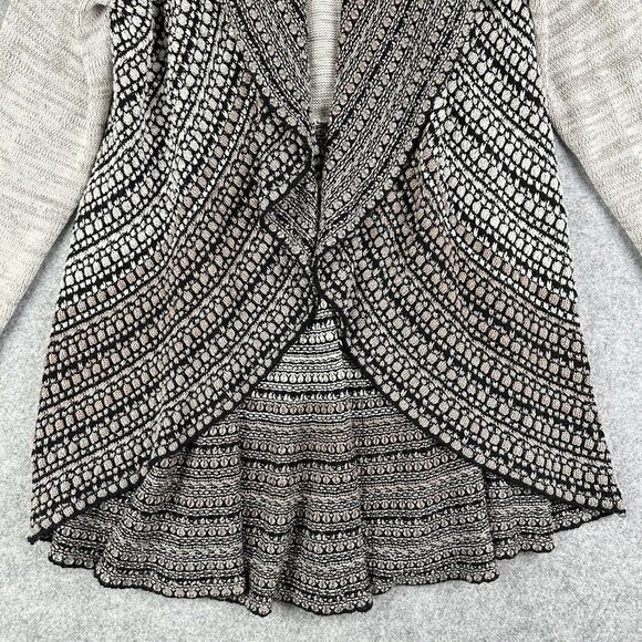 Anthropologie Sioni Open Cardigan Womens Medium Mixed Print Casual LS Cozy Boho* - Picture 7 of 10
